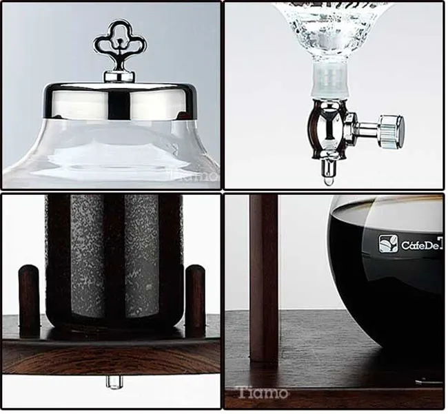 Tháp Pha cà phê bằng nước đá khung gỗ Tiamo HG6360 - 10ly-968