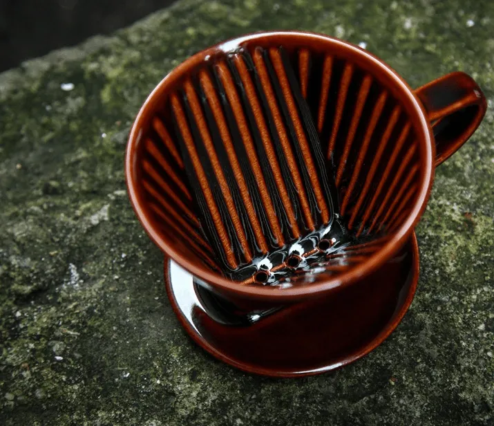 Kalita - Phễu Lọc Cà Phê Bằng Sứ Kalita 101 (Nâu) - Japan-2565