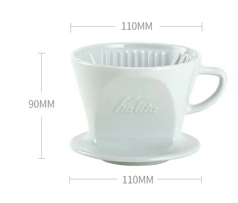 phễu lọc bằng sứ kalita màu trắng