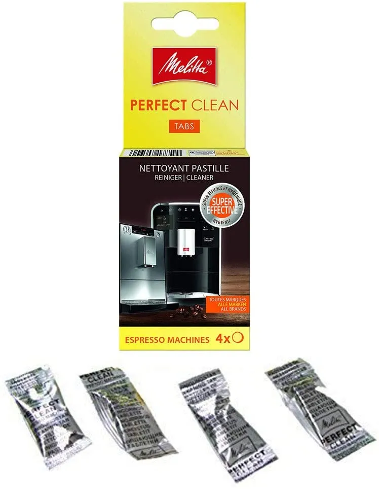 Viên vệ sinh máy pha cà phê Melitta Perfect clean Espresso Machine 4 viên/hộp