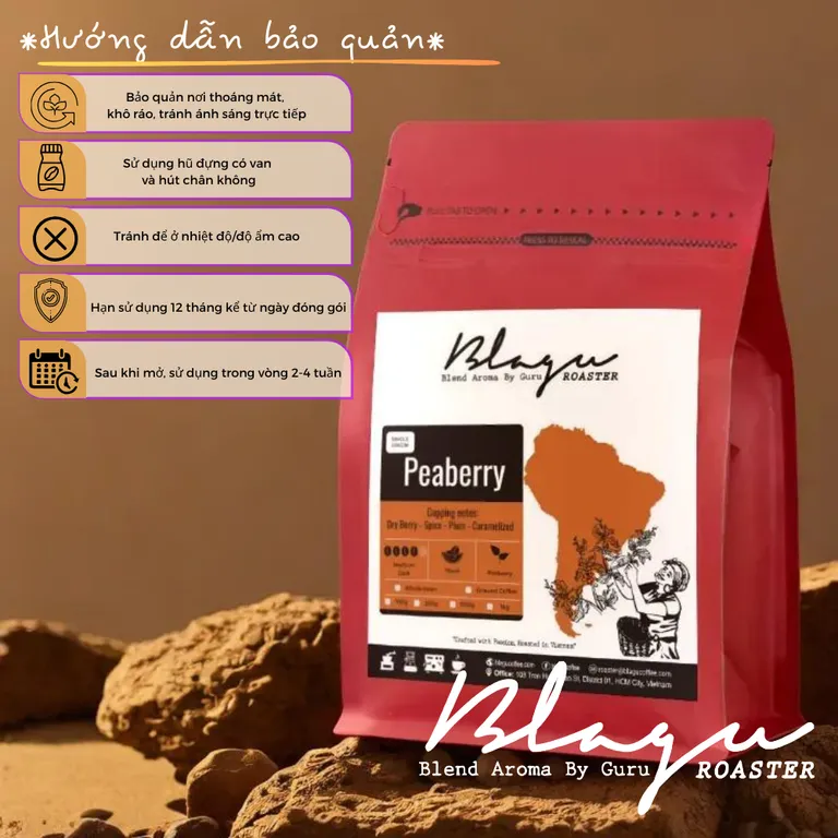 Blagu Roasted Peru Peaberry 250g